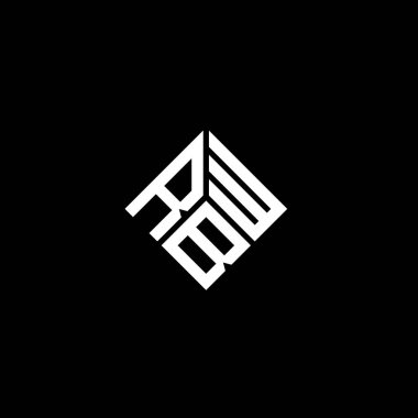 Siyah arka planda RBW harf logosu tasarımı. RBW yaratıcı harflerin baş harfleri logo kavramı. RBW harf tasarımı.