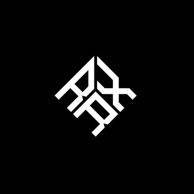 Siyah arka planda RRX harfli logo tasarımı. RRX yaratıcı harflerin baş harfleri logo kavramı. RRX harf tasarımı.