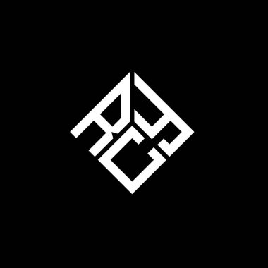 Siyah arka planda RCY harf logosu tasarımı. RCY yaratıcı harflerin baş harfleri logo kavramı. RCY harf tasarımı.