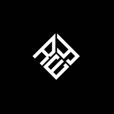 Siyah arkaplanda kırmızı harf logosu tasarımı. Yaratıcı harflerin baş harfleri logo konsepti. Kırmızı harf tasarımı.