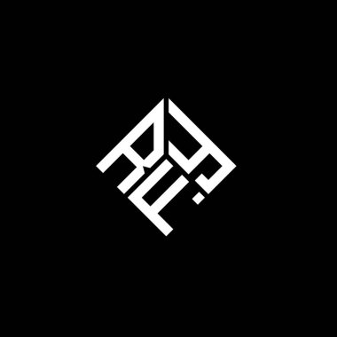 Siyah arka planda RFY harf logosu tasarımı. RFY yaratıcı harflerin baş harfleri logo kavramı. RFY harf tasarımı.