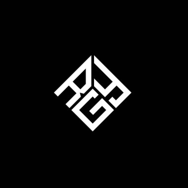 Siyah arka planda RGY harf logosu tasarımı. RGY yaratıcı harflerin baş harfleri logo kavramı. RGY harf tasarımı.