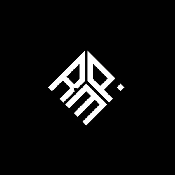 Siyah Arka Planda Rmp Harfi Logo Tasarımı Rmp Yaratıcı Harflerin — Stok Vektör