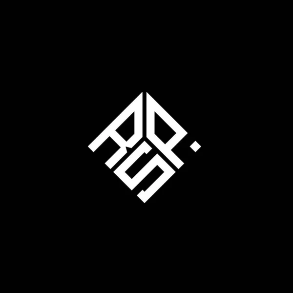 Design Logotipo Carta Rsp Fundo Preto Rsp Iniciais Criativas Conceito —  Vetores de Stock