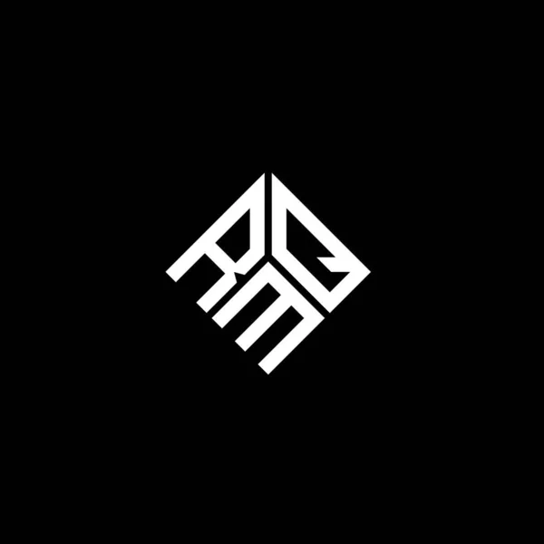 Σχεδιασμός Λογότυπου Γραμμάτων Rmq Μαύρο Φόντο Δημιουργικά Αρχικά Rmq Έννοια — Διανυσματικό Αρχείο