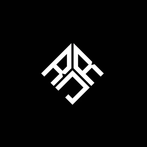 Rjr Letter Logo Design Black Background Rjr Creative Initials Letter — Stock Vector