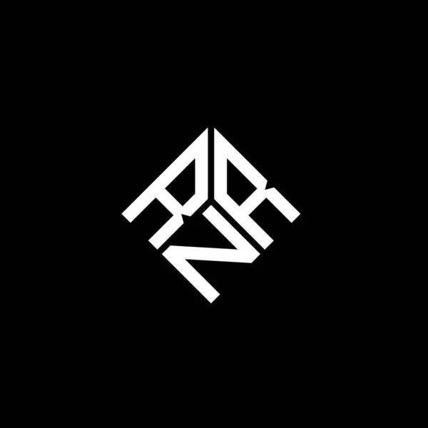 Σχεδιασμός Λογότυπου Γραμμάτων Rnr Μαύρο Φόντο Δημιουργικά Αρχικά Rnr Έννοια — Διανυσματικό Αρχείο