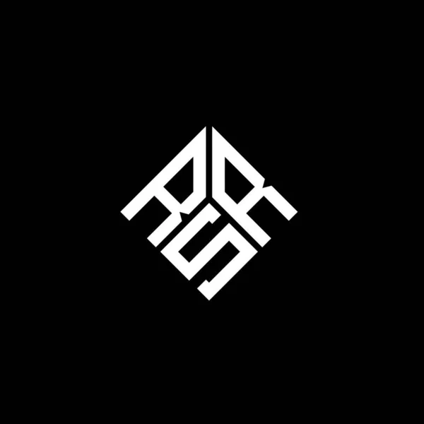 Design Logotipo Carta Rsr Fundo Preto Rsr Iniciais Criativas Conceito —  Vetores de Stock
