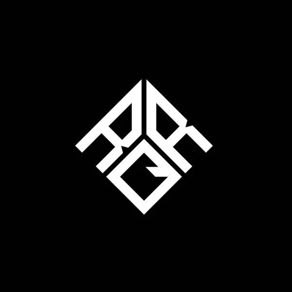 Σχεδιασμός Λογότυπου Rqr Γραμμάτων Μαύρο Φόντο Rqr Δημιουργικό Πρωτότυπο Γράμμα — Διανυσματικό Αρχείο