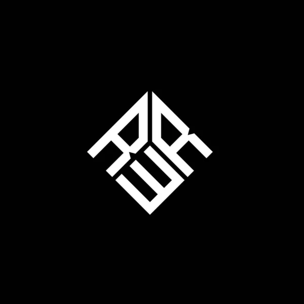 Rwr Desain Logo Huruf Pada Latar Belakang Hitam Rwr Kreatif - Stok Vektor