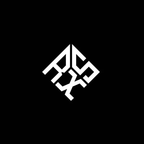 Diseño Del Logotipo Letra Rxs Sobre Fondo Negro Rxs Iniciales — Archivo Imágenes Vectoriales