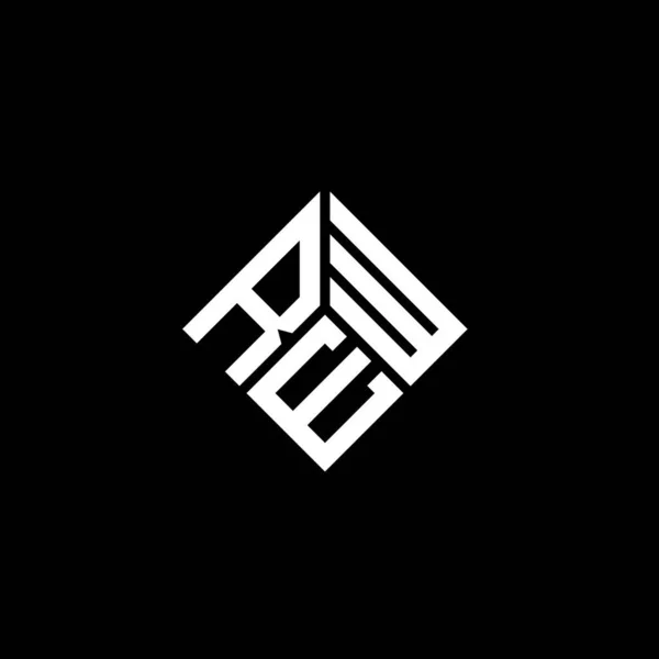 Rew Letter Logo Design Auf Schwarzem Hintergrund Rew Kreative Initialen — Stockvektor