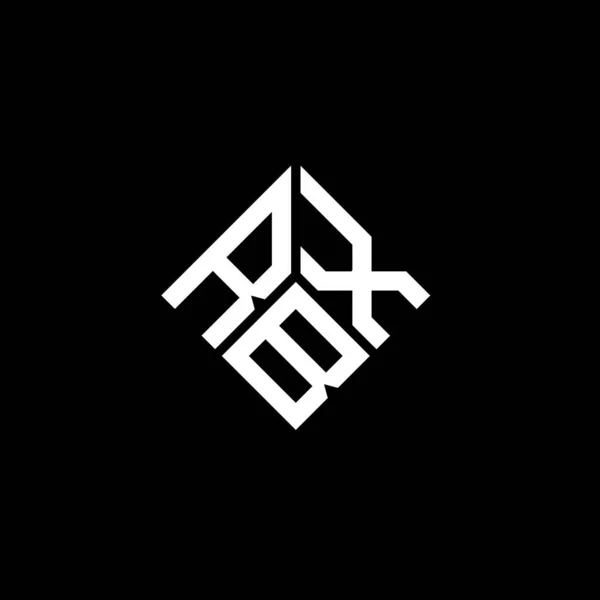 Rbx Lettre Logo Design Sur Fond Noir Rbx Initiales Créatives — Image vectorielle