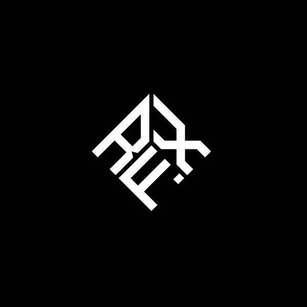 Σχεδιασμός Λογότυπου Γραμμάτων Rfx Μαύρο Φόντο Δημιουργικά Αρχικά Rfx Έννοια — Διανυσματικό Αρχείο