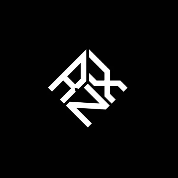 Projekt Logo Litery Rnx Czarnym Tle Rnx Twórcze Inicjały Koncepcja — Wektor stockowy