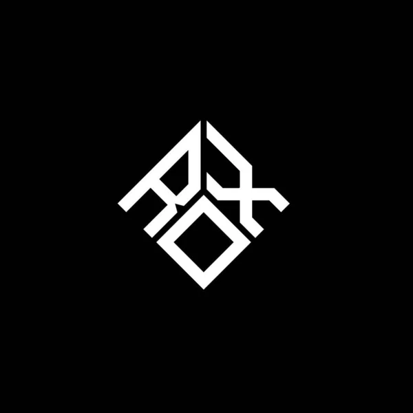 Rox Logo Ontwerp Zwarte Achtergrond Rox Creatieve Initialen Letter Logo — Stockvector