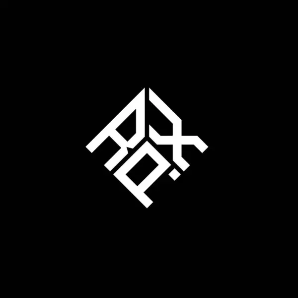 Σχεδιασμός Λογότυπου Γραμμάτων Rpx Μαύρο Φόντο Rpx Δημιουργική Αρχικά Γράμμα — Διανυσματικό Αρχείο