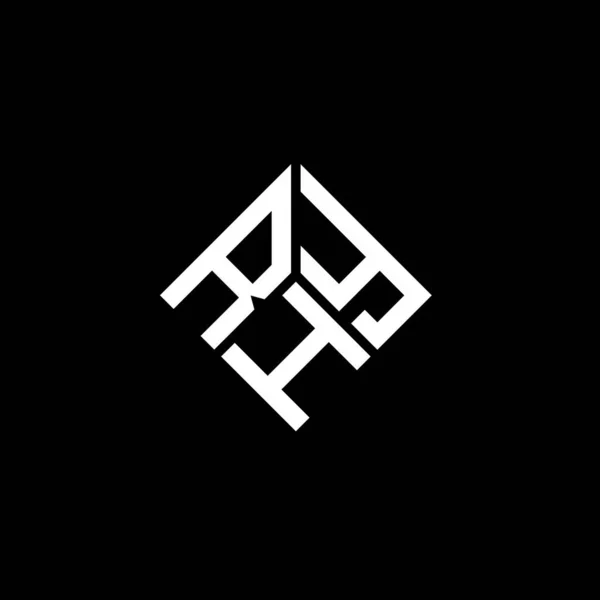 Projekt Logo Litery Rhy Czarnym Tle Rhy Twórcze Inicjały Koncepcja — Wektor stockowy