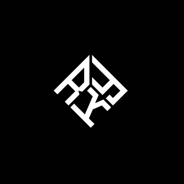 Rky Letter Logo Design Auf Schwarzem Hintergrund Rky Kreative Initialen — Stockvektor