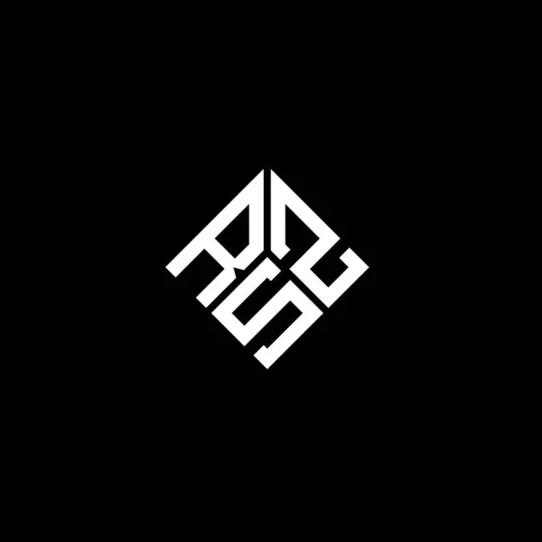 Rsz Carta Logotipo Design Fundo Preto Rsz Iniciais Criativas Conceito —  Vetores de Stock