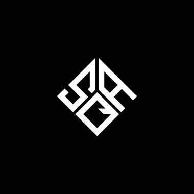 Siyah arka planda SQA harf logosu tasarımı. SQA yaratıcı harflerin baş harfleri logo kavramı. SQA harf tasarımı.