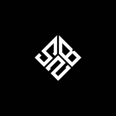 Siyah arkaplanda SZB harfi logo tasarımı. SZB yaratıcı harflerin baş harfleri logo kavramı. SZB harf tasarımı.