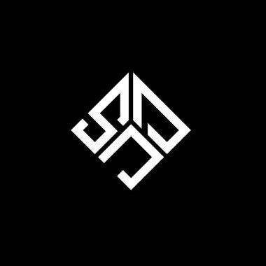 Siyah arka planda SJD harf logosu tasarımı. SJD yaratıcı harflerin baş harfleri logo kavramı. SJD harf tasarımı.