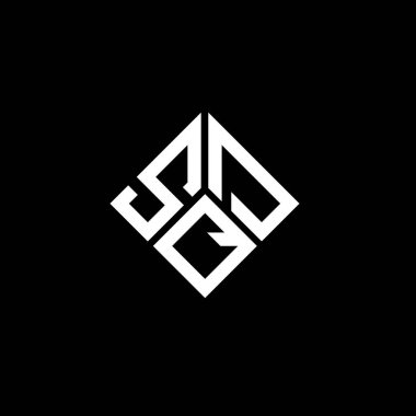 Siyah arkaplanda SQD harf logosu tasarımı. SQD yaratıcı harflerin baş harfleri logo kavramı. SQD harf tasarımı.