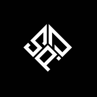Siyah arka planda SPD mektup logosu tasarımı. SPD yaratıcı harflerin baş harfleri logo konsepti. SPD mektup tasarımı.