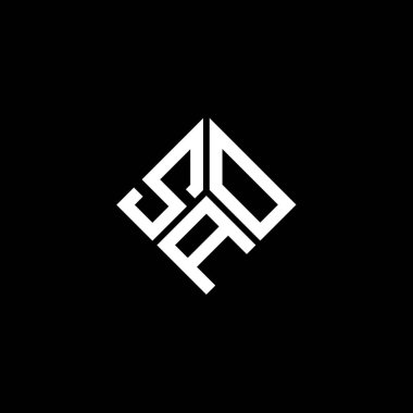 Siyah arka planda SAO harfi logo tasarımı. SAO yaratıcı harflerin baş harfleri logo kavramı. SAO harf tasarımı.