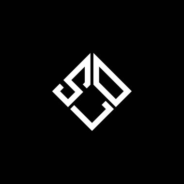 Siyah arka planda SLO harf logosu tasarımı. SLO yaratıcı harflerin baş harfleri logo kavramı. SLO harf tasarımı.