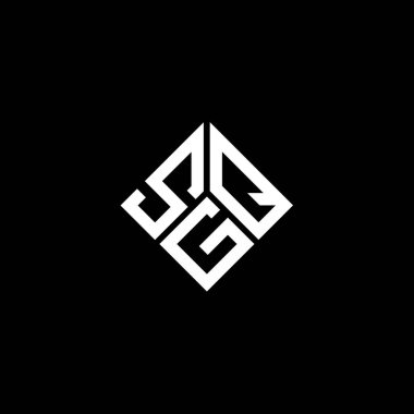 Siyah arka planda SGQ harf logosu tasarımı. SGQ yaratıcı harflerin baş harfleri logo kavramı. SGQ harf tasarımı.