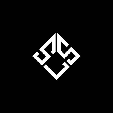 Siyah arkaplanda SLS harfi logo tasarımı. SLS yaratıcı harflerin baş harfleri logo kavramı. SLS harf tasarımı.
