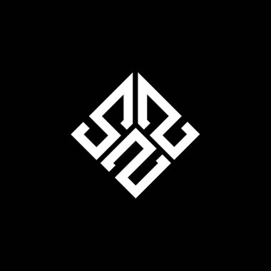 Siyah arkaplanda SZZ harf logosu tasarımı. SZZ yaratıcı harf logosu konsepti. SZZ harf tasarımı.