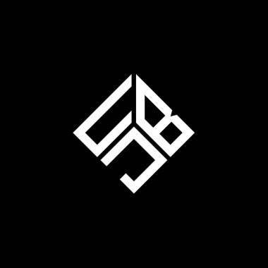 Siyah arka planda UJB harfi logo tasarımı. UJB yaratıcı harflerin baş harfleri logo kavramı. UJB harf tasarımı.