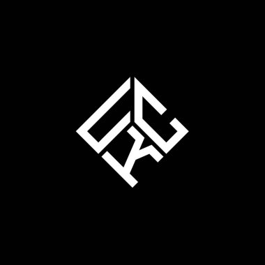 Siyah arkaplanda UKC harf logosu tasarımı. UKC yaratıcı harflerin baş harfleri logo kavramı. UKC harf tasarımı.