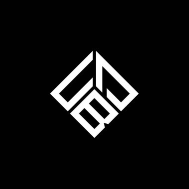 Siyah arka planda UBD harf logosu tasarımı. UBD yaratıcı harflerin baş harfleri logo kavramı. UBD harf tasarımı.
