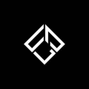 Siyah arkaplanda ULD harf logosu tasarımı. Eski yaratıcı harflerin baş harfleri logo konsepti. Eski harf tasarımı.