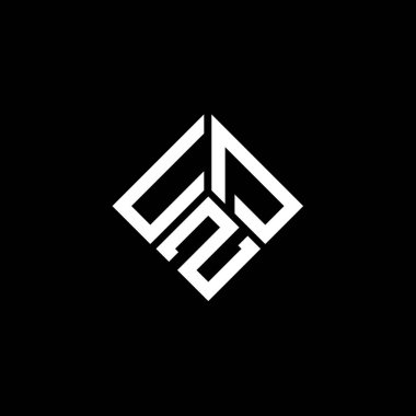 Siyah arkaplanda UZD harf logosu tasarımı. UZD yaratıcı harflerin baş harfleri logo kavramı. UZD harf tasarımı.