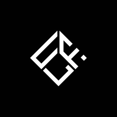 Siyah arkaplanda ULF harf logosu tasarımı. ULF yaratıcı harflerin baş harfleri logo kavramı. ULF harf tasarımı.
