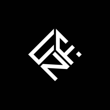 Siyah arka planda UNF harf logosu tasarımı. UNF yaratıcı harflerin baş harfleri logo kavramı. UNF harf tasarımı.