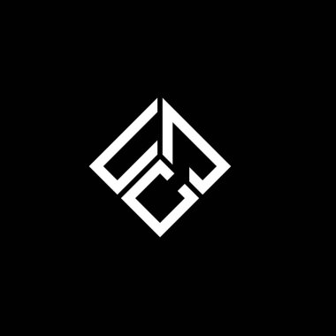 UCJ harf logosu tasarımı siyah arka planda. UCJ yaratıcı harflerin baş harfleri logo kavramı. UCJ harf tasarımı.