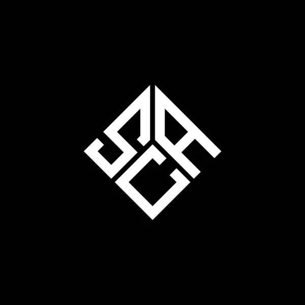 Дизайн Логотипа Sca Чёрном Фоне Креативные Инициалы Sca Буквенно Обозначают — стоковый вектор