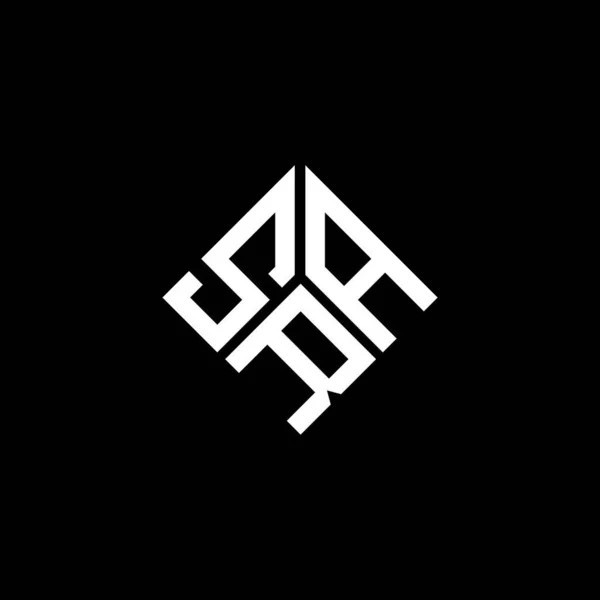 Diseño Del Logotipo Letra Sra Sobre Fondo Negro Sra Iniciales — Vector de stock