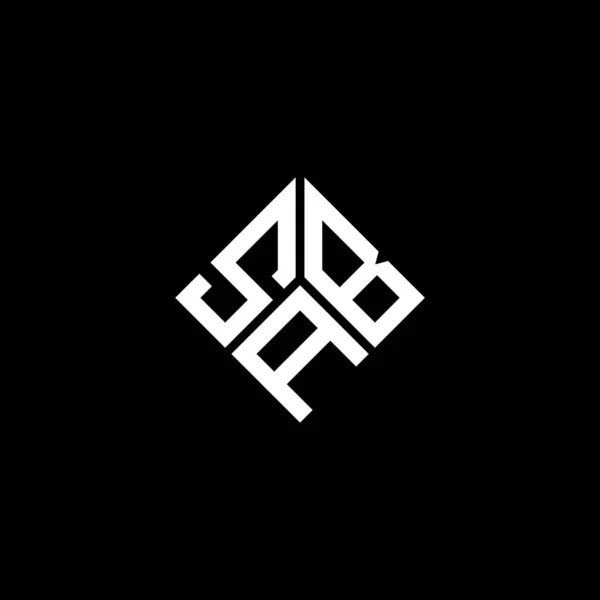Sab Carta Logotipo Design Fundo Preto Sab Iniciais Criativas Conceito —  Vetores de Stock