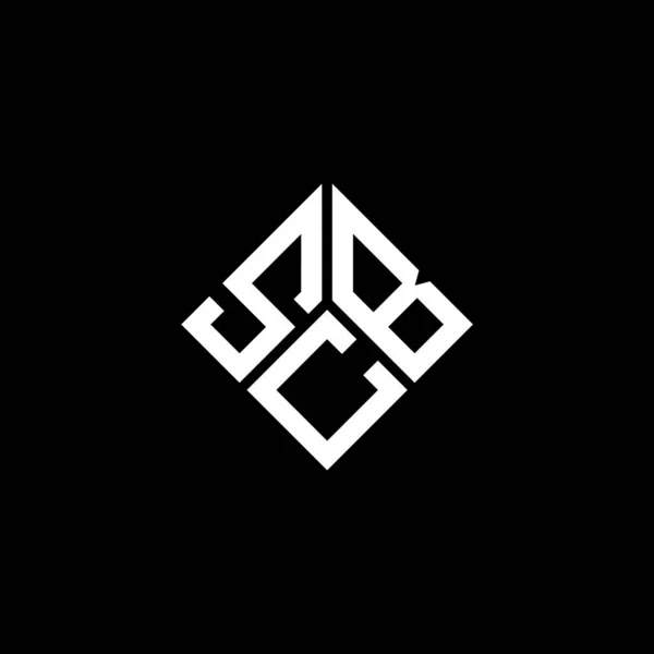 Дизайн Логотипа Scb Чёрном Фоне Концепция Логотипа Scb Дизайн Букв — стоковый вектор