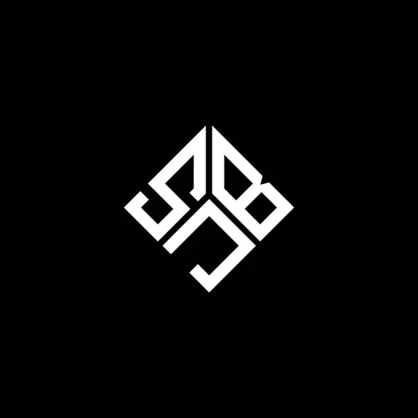黒い背景にSjb文字のロゴデザイン Sjbクリエイティブイニシャルレターロゴコンセプト Sjb手紙のデザイン — ストックベクタ