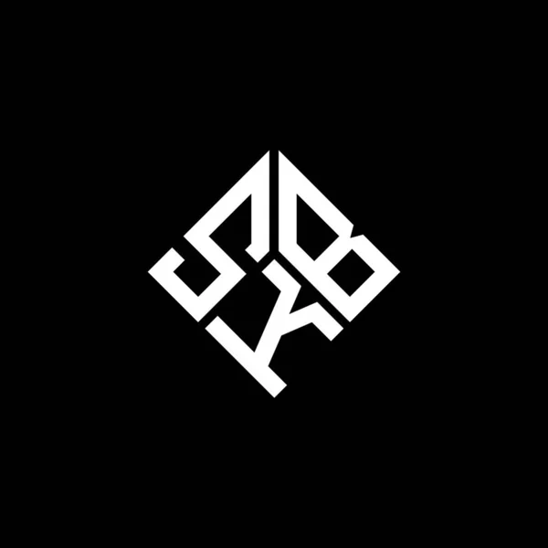 Siyah Arkaplanda Skb Harfi Logo Tasarımı Skb Yaratıcı Harflerin Baş — Stok Vektör