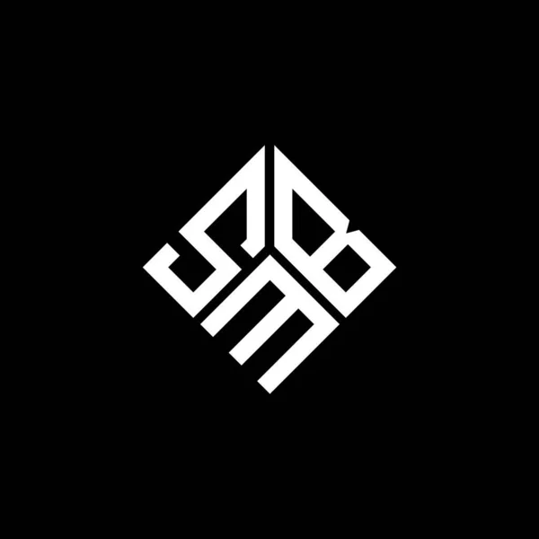 Smb Letter Logo Design Auf Schwarzem Hintergrund Kmu Kreative Initialen — Stockvektor