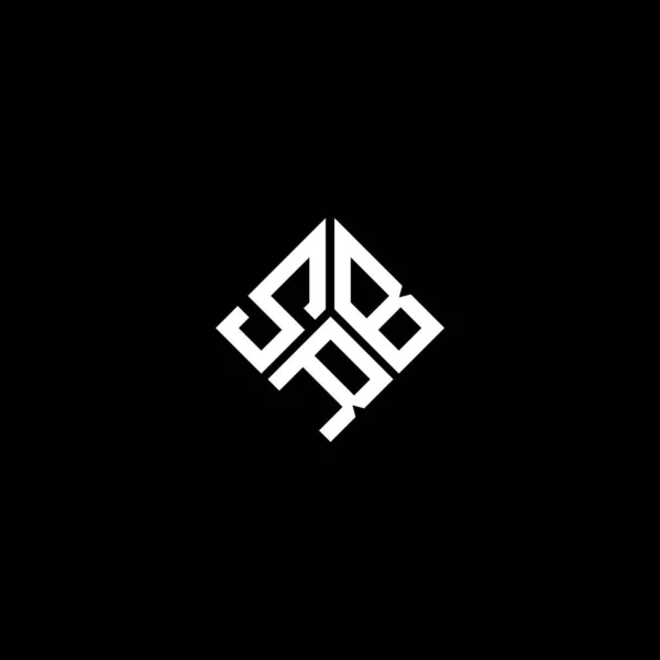 Srb Buchstabe Logo Design Auf Schwarzem Hintergrund Srb Kreative Initialen — Stockvektor